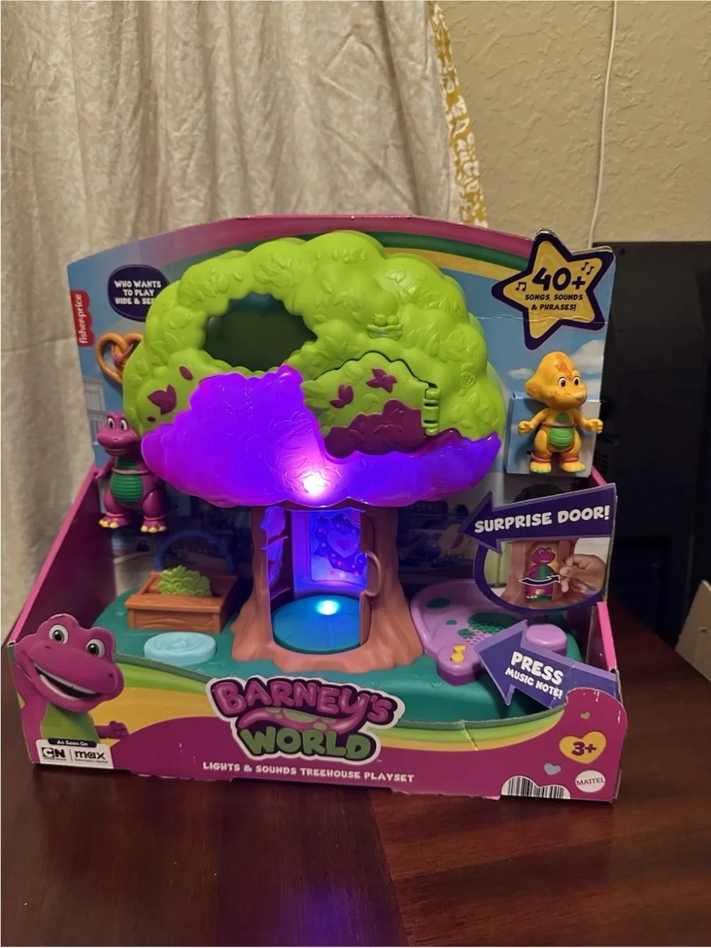 Fisher-Price Barney's World Lights &Sounds Treehouse Playset with Figures Mattel